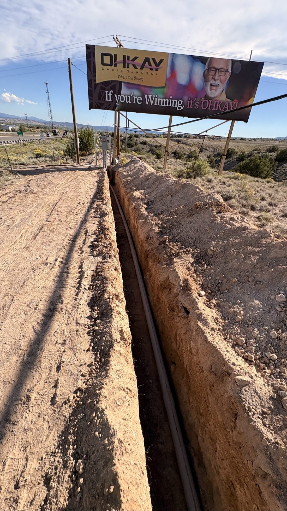 Trench excavation dug by BK Hauling & Clearing
